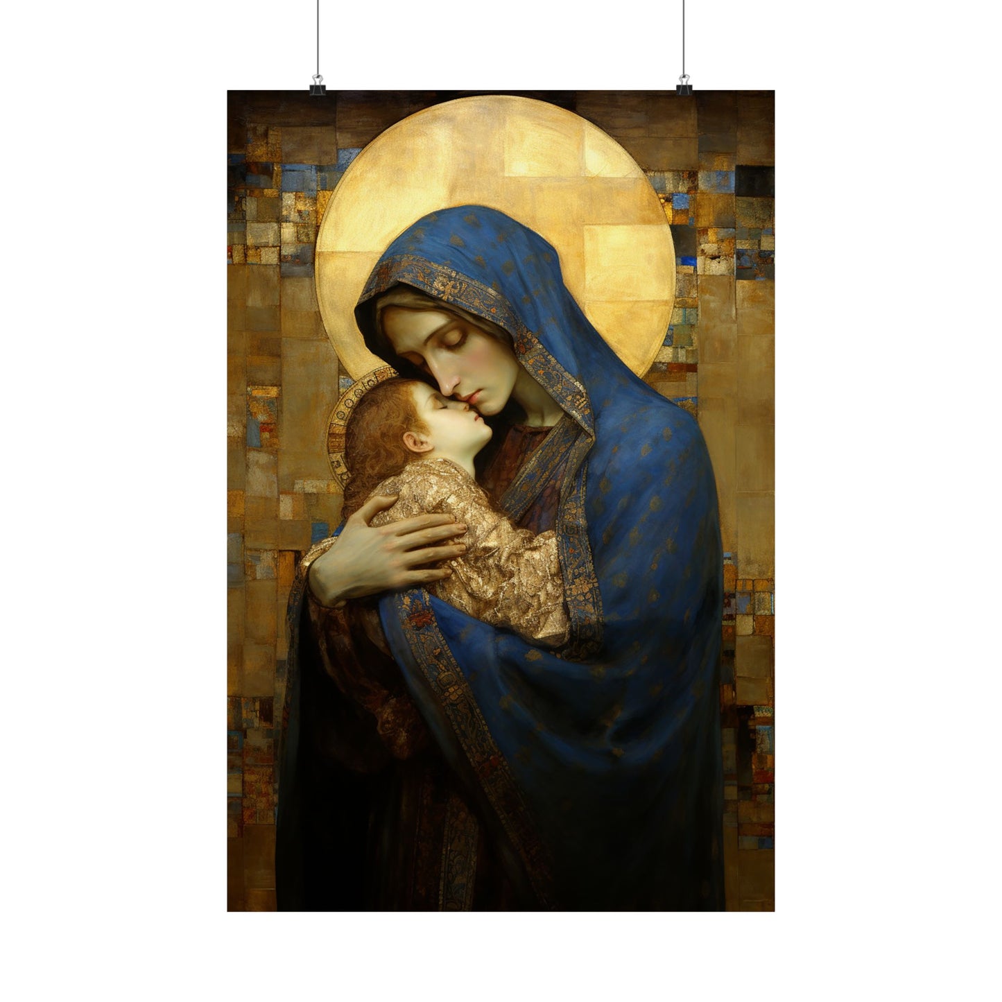 Madonna and Child - Print - Sanctified Souls Print - Multiple Sizes - Premium Matte Vertical Posters - Mary and the Christ Child