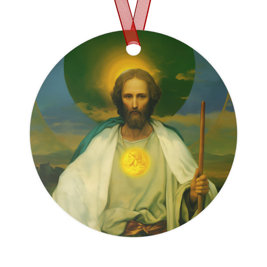 Saint Jude Thaddaeus - Religious Holiday Christmas Ornament and Keepsake - Double sided Keepsake Religious Ornament