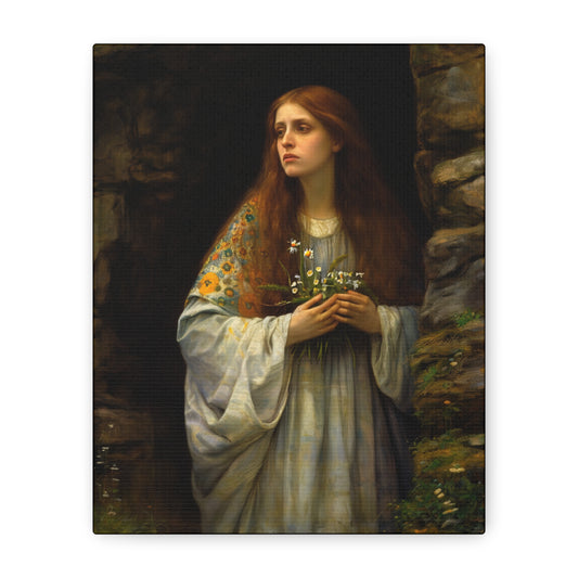 Saint Mary Magdalene : Witness to Resurrection Canvas Print - Multiple Sizes - Museum Wrapped - Mary Magdalene Discovers the Tomb Empty