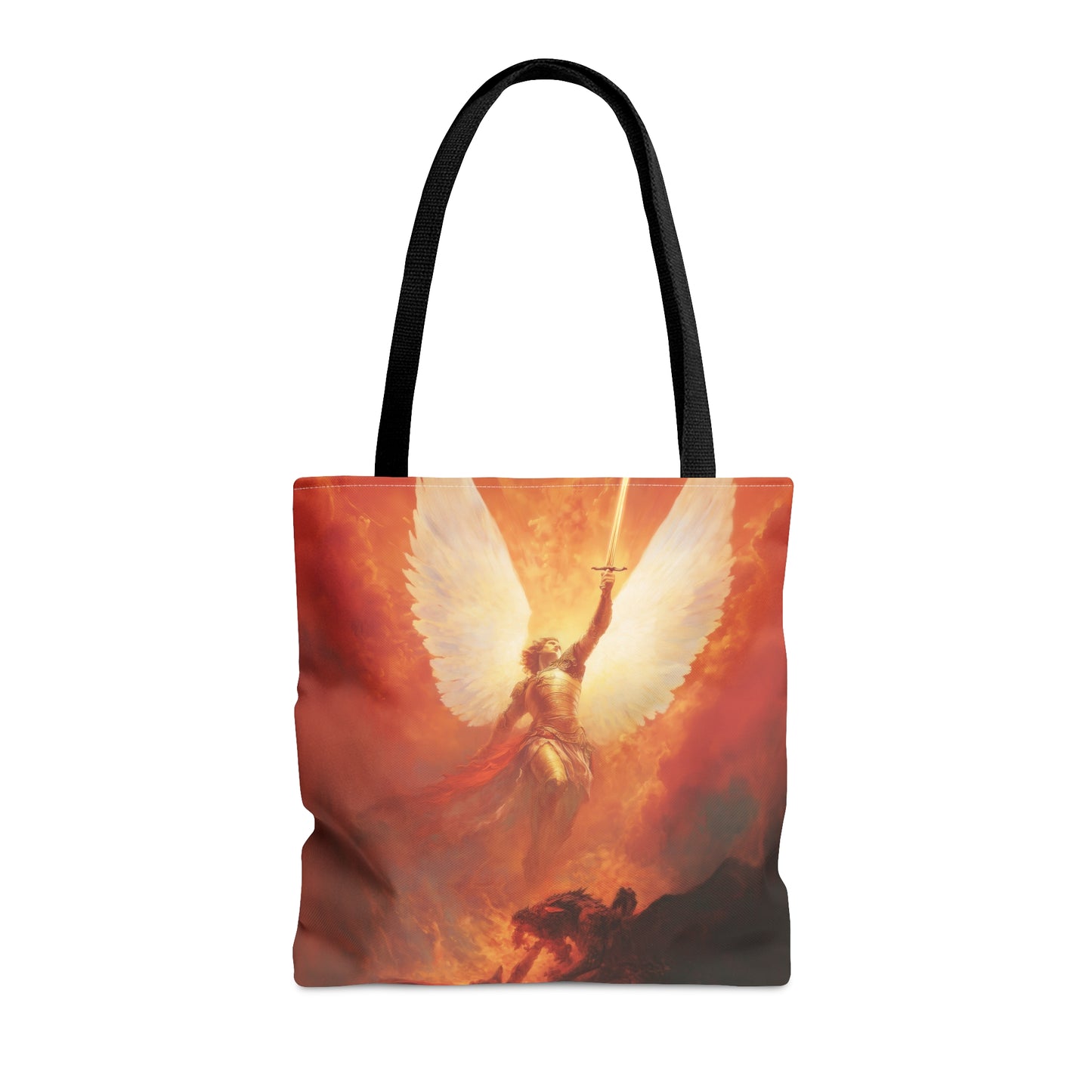 Saint Michael the Archangel - Tote Bag - Large Medium Small Faith Art Bag - Bible Study Faith Purse - Double Sided
