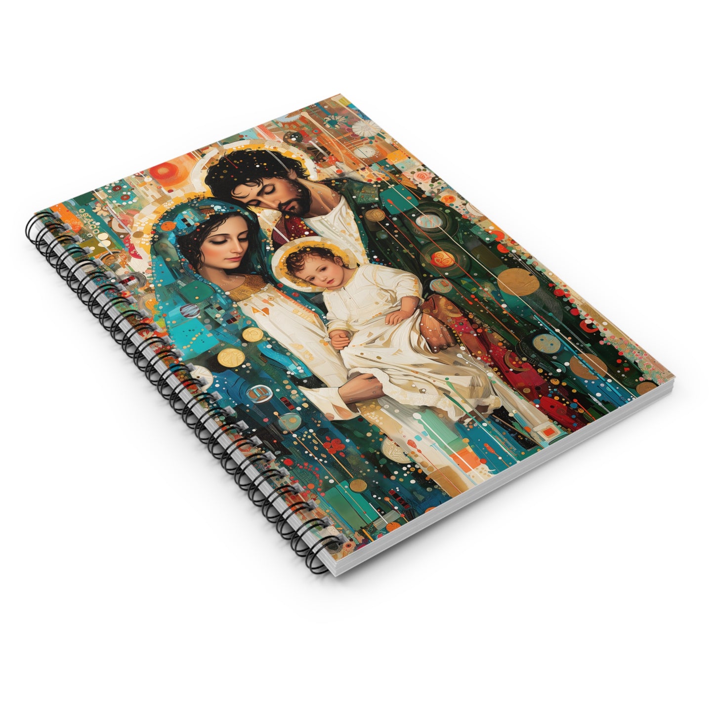 Eternal Light - Mary, Joseph, and the Christ Child Spiral Journal - Sanctified Souls Art - Religious Based Notebook - Spiral Notebook