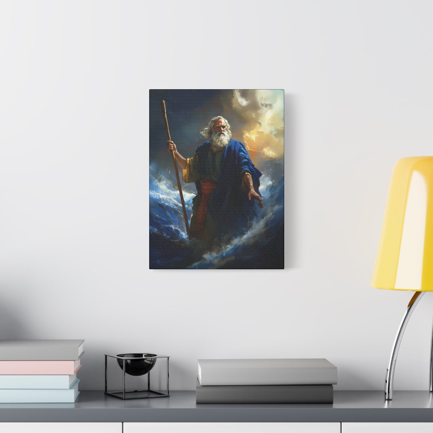 Moses Before the Trembling Sea - Gallery Wrapped Canvas - Print - Religious Art for your Home - Catholic Art