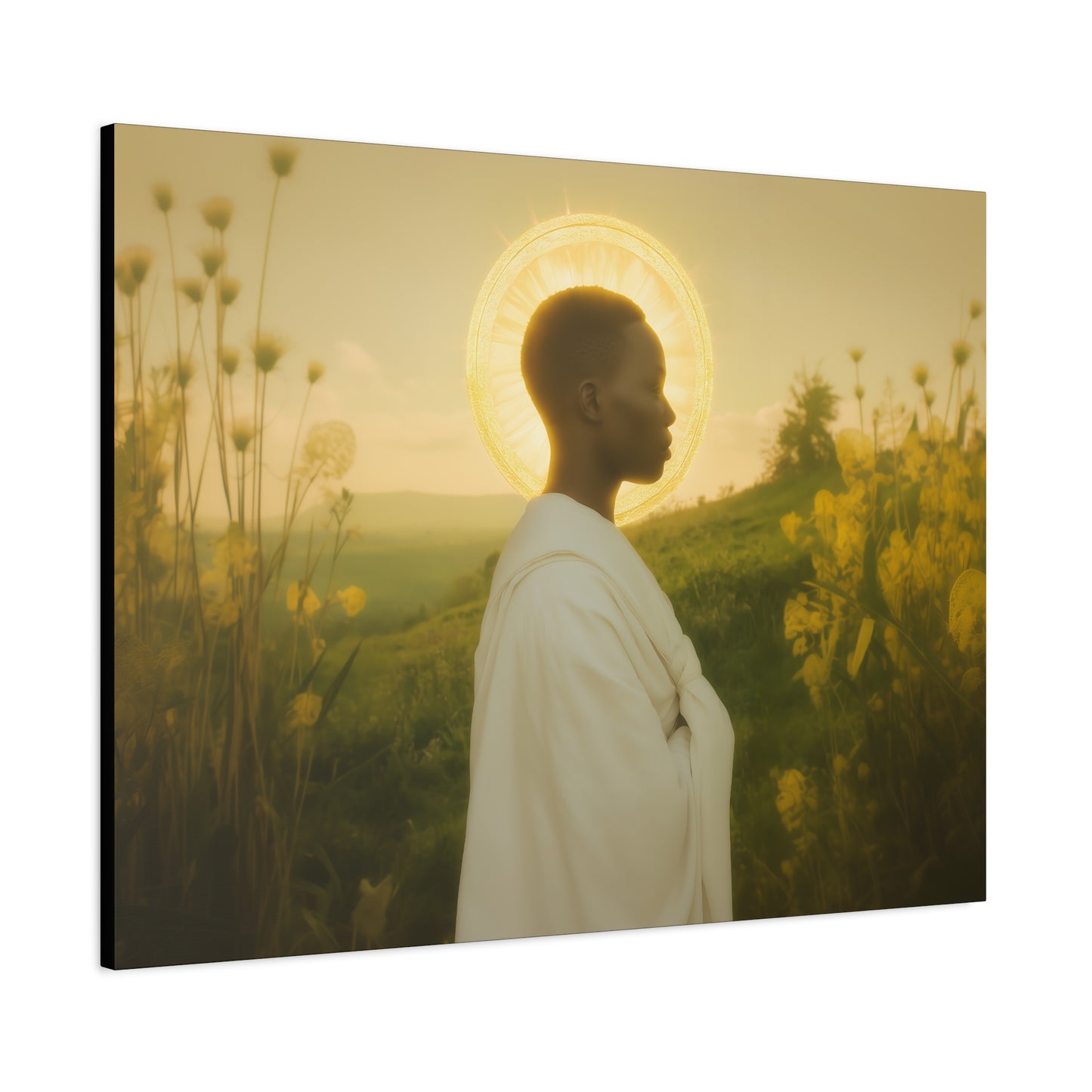 Saint Charles Lwanga -  Museum Wrapped Canvas - Sanctified Souls Print - Religious Art for your Home - Catholic Patron Saint Art