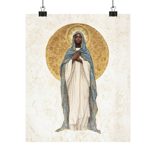 Our Lady of Kibeho- The Vision of Divine Peace - Sanctified Souls Print - Multiple Sizes - Premium Posters - Catholic Art - Christian