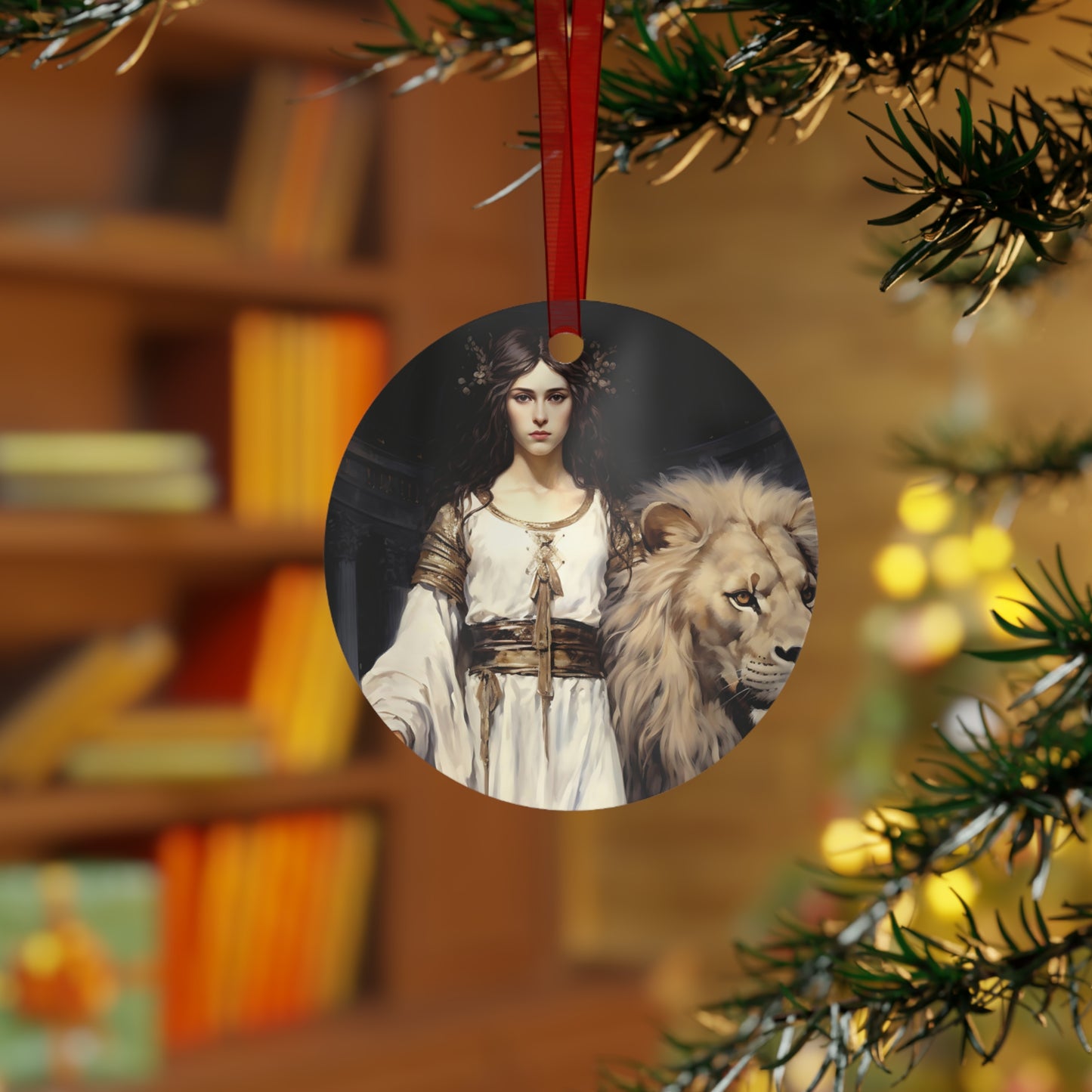 Saint Euphemia Metal Ornament - Religious Holiday Christmas Ornament and Keepsake - Double sided Keepsake Religious Ornament