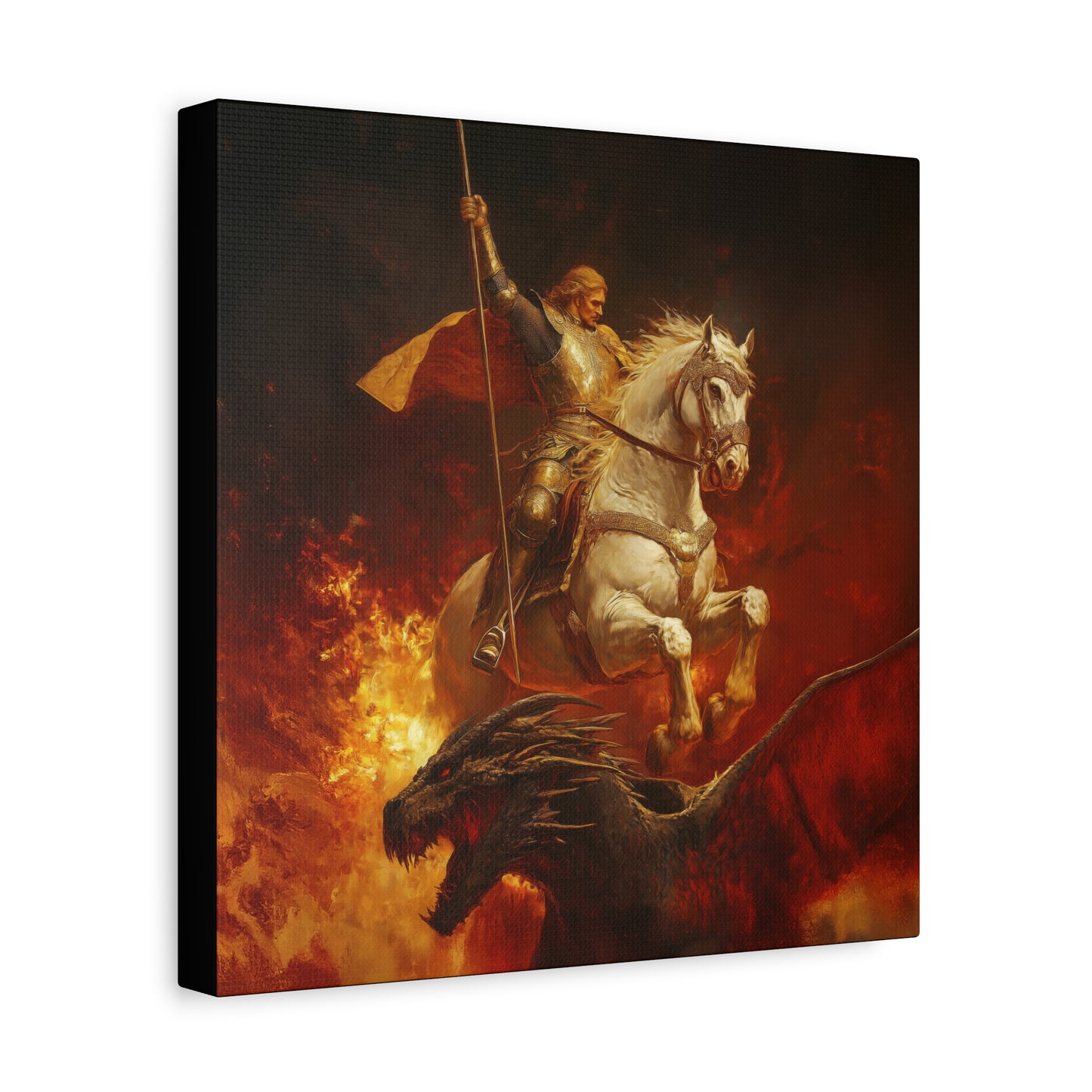 Saint George -  Museum Wrapped Canvas - Sanctified Souls Print - Religious Art for your Home - Catholic Patron Saint Art