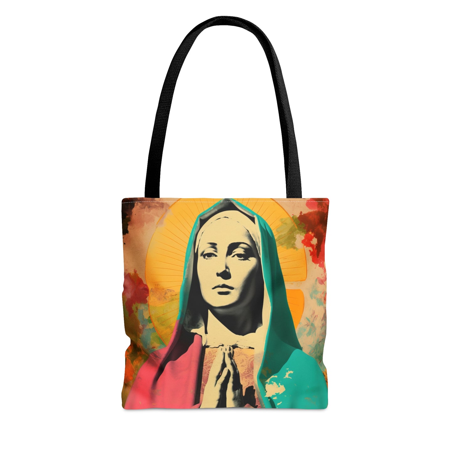Mary Mother of God Tote Bag - Catholic faith inspired carry-all purse - day to day bag - Mary the Blessed Virgin - Double Sided