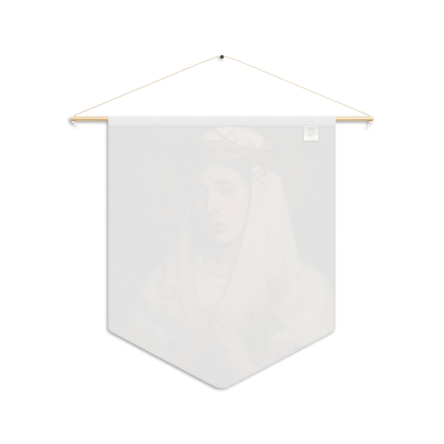 Saint Catherine of Siena Wall Banner / Wall Hanging - Prayer room art - Catholic - Large Saint Art - 18" x 21"