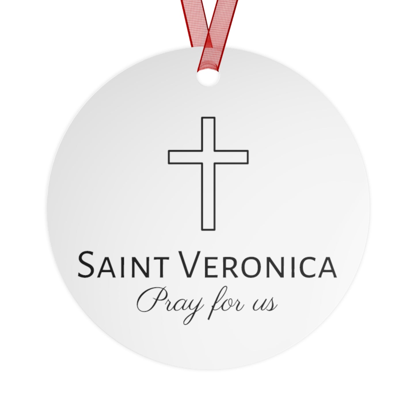 Saint Veronica / Saint Veronica's Veil Metal Ornament - Religious Holiday Christmas Ornament and Keepsake - Catholic Keepsake