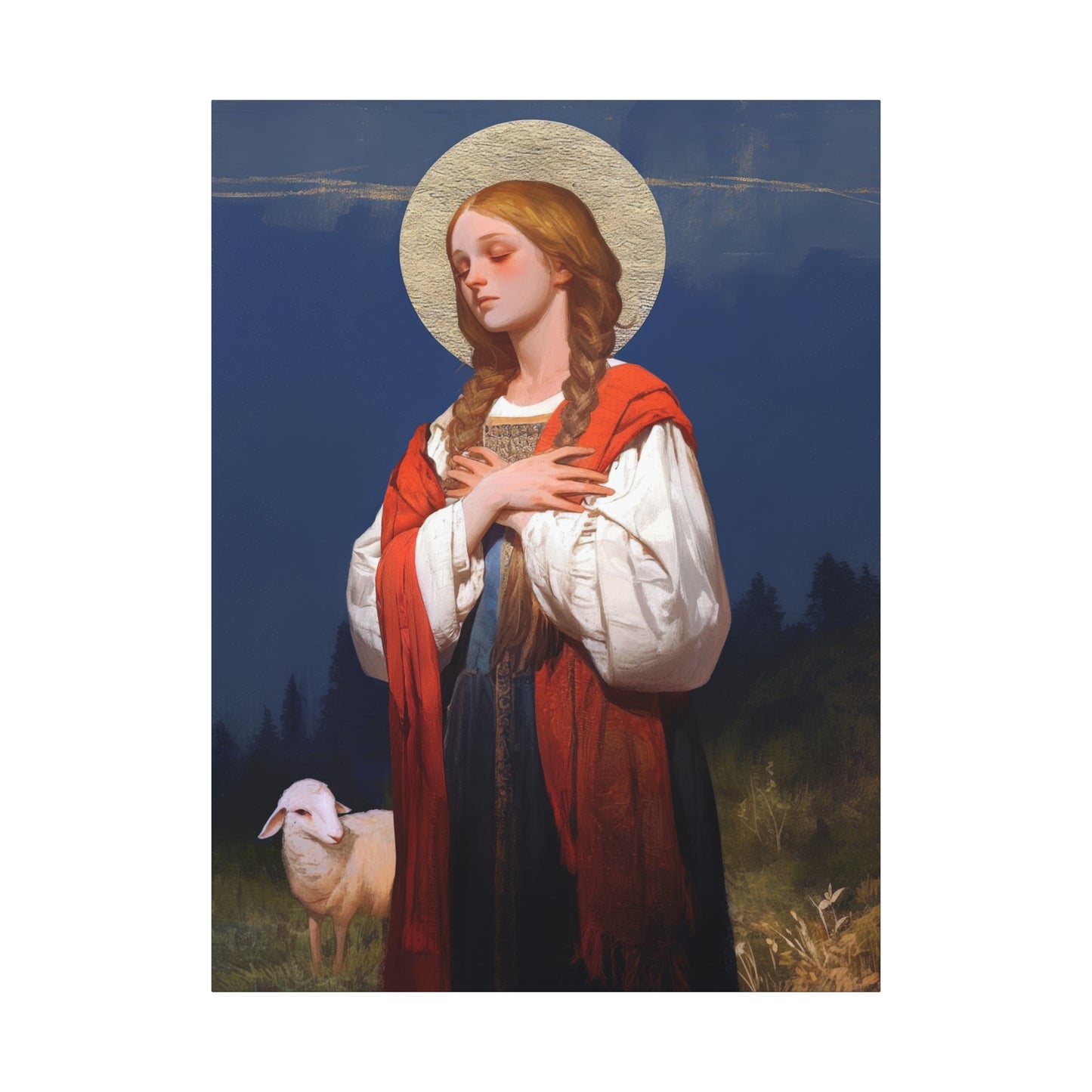 Saint Genevieve - Gallery Wrapped Canvas - Print - Religious Art for your Home - Catholic Art