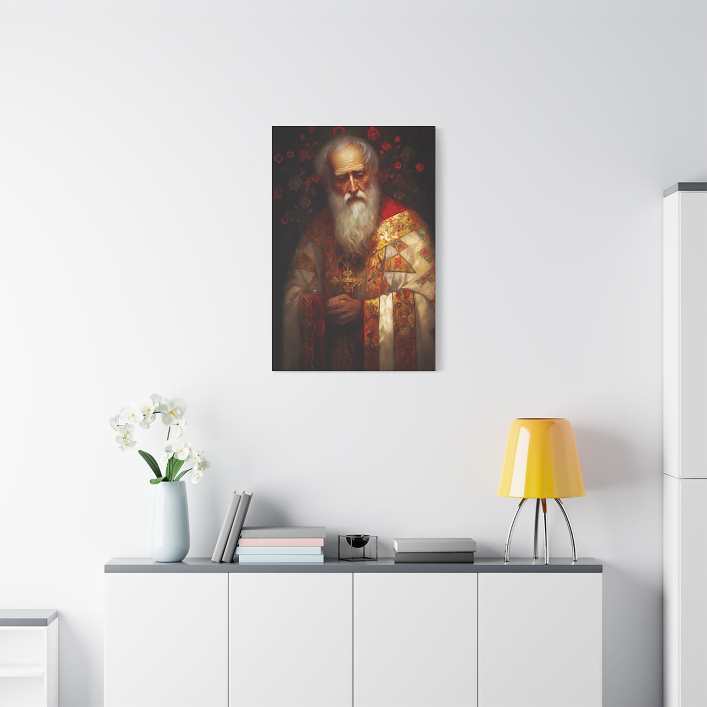 Saint Nicholas - Museum Wrapped Canvas - Sanctified Souls Print - Religious Art for your Home - Father Christmas - Catholic Christmas