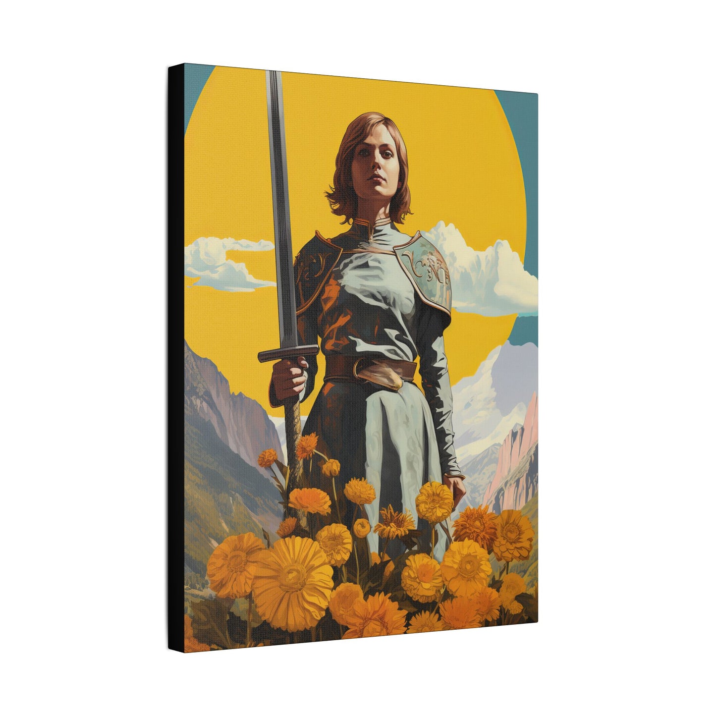 Saint Joan of Arc - Museum Wrapped Canvas - Sanctified Souls Print - Religious Art for your Home