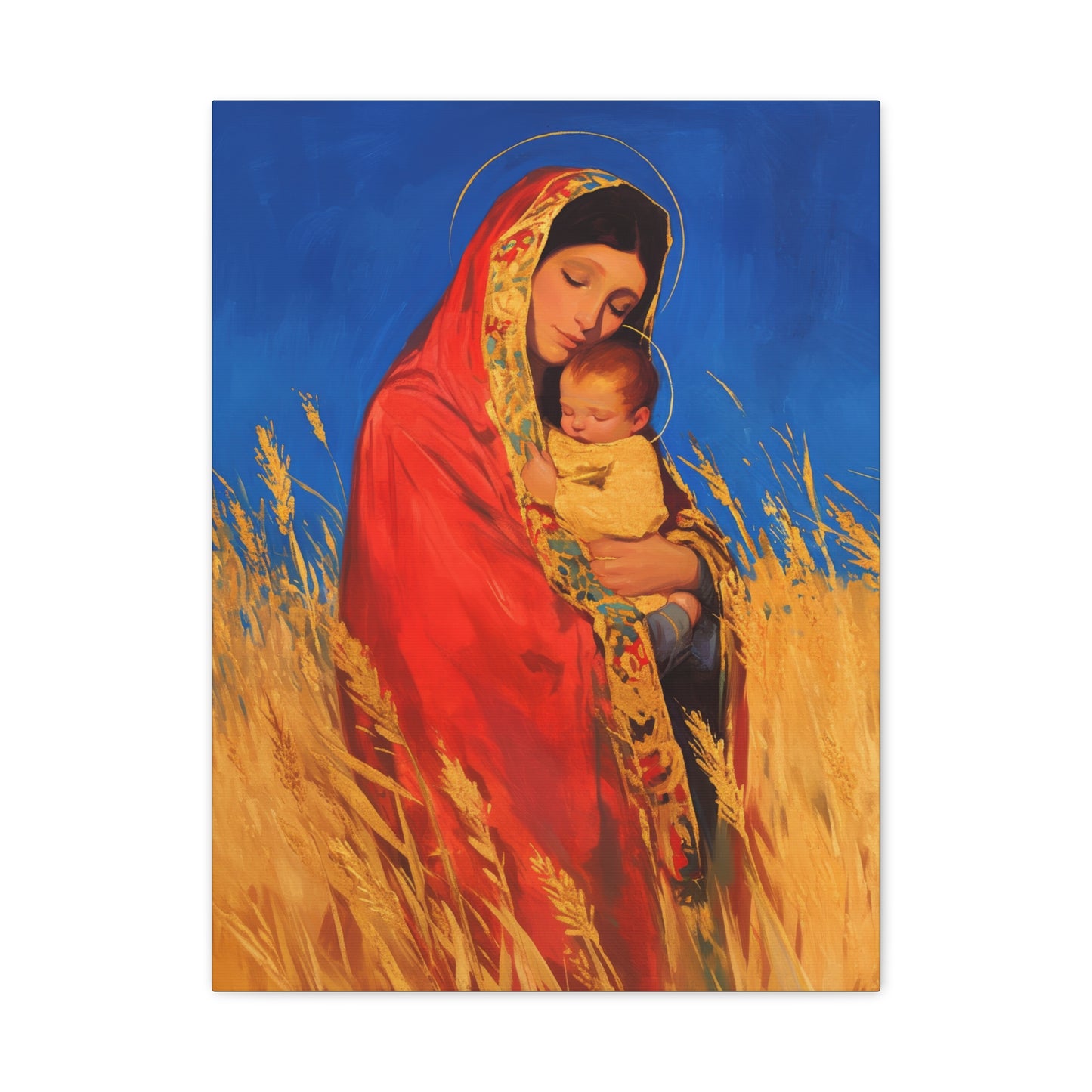 Our Lady of the Harvest  - Multiple Sizes - Catholic Home art - Museum Wrapped Canvas - Sanctified Souls Print