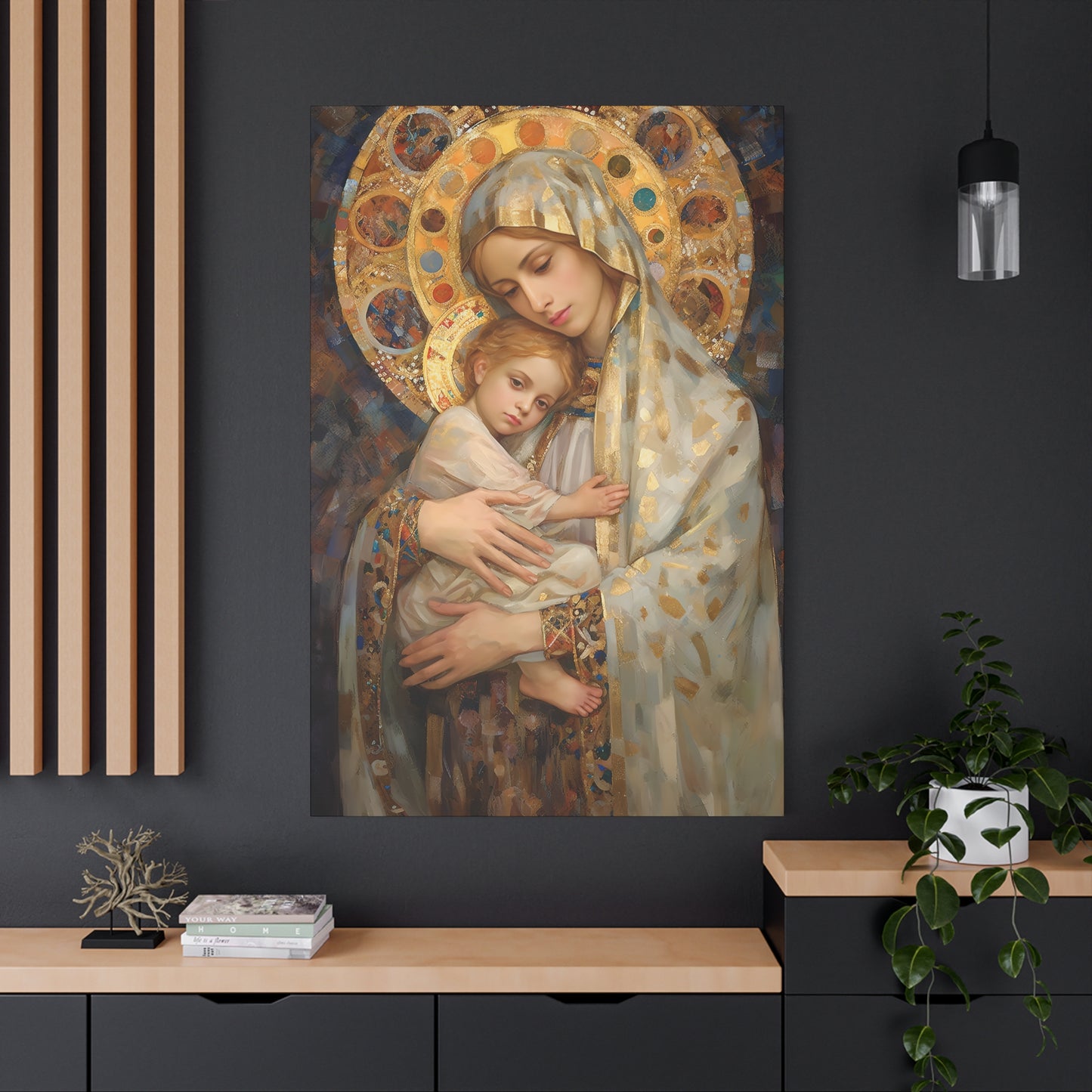 Madonna and Child - Gallery Wrapped Canvas - Sanctified Souls Print - Religious Art for your Home - The Virgin Mary and The Christ Child