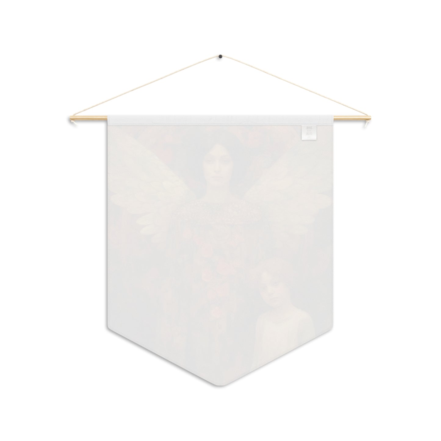 Heaven's Guardian Wall Banner / Wall Hanging - Guardian Angel Art - Nursery Room Print for your home - 18" x 21"