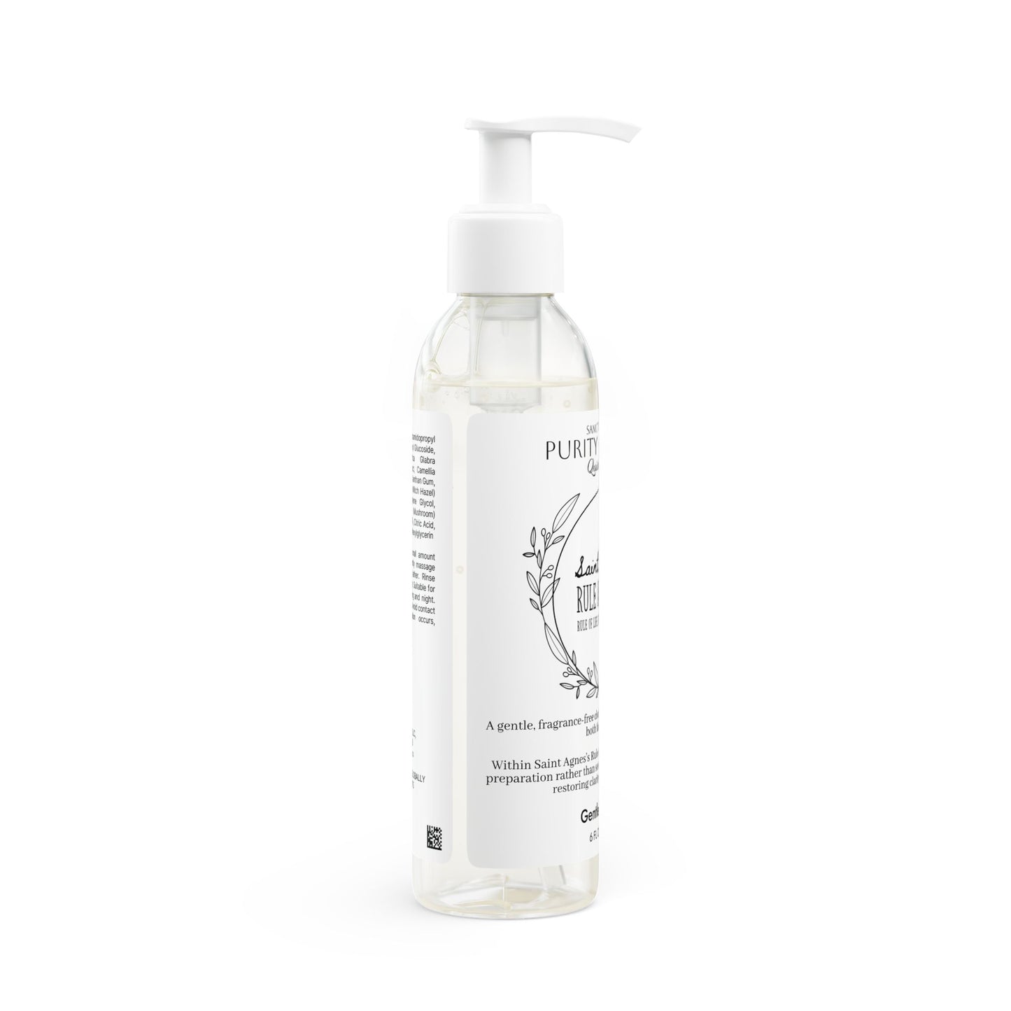 Saint Agnes's Rule & Remedy - Purity · Puritas - Quiet Purity - Gentle Face and Body Cleanser, 6 fl. oz. (177 ml)
