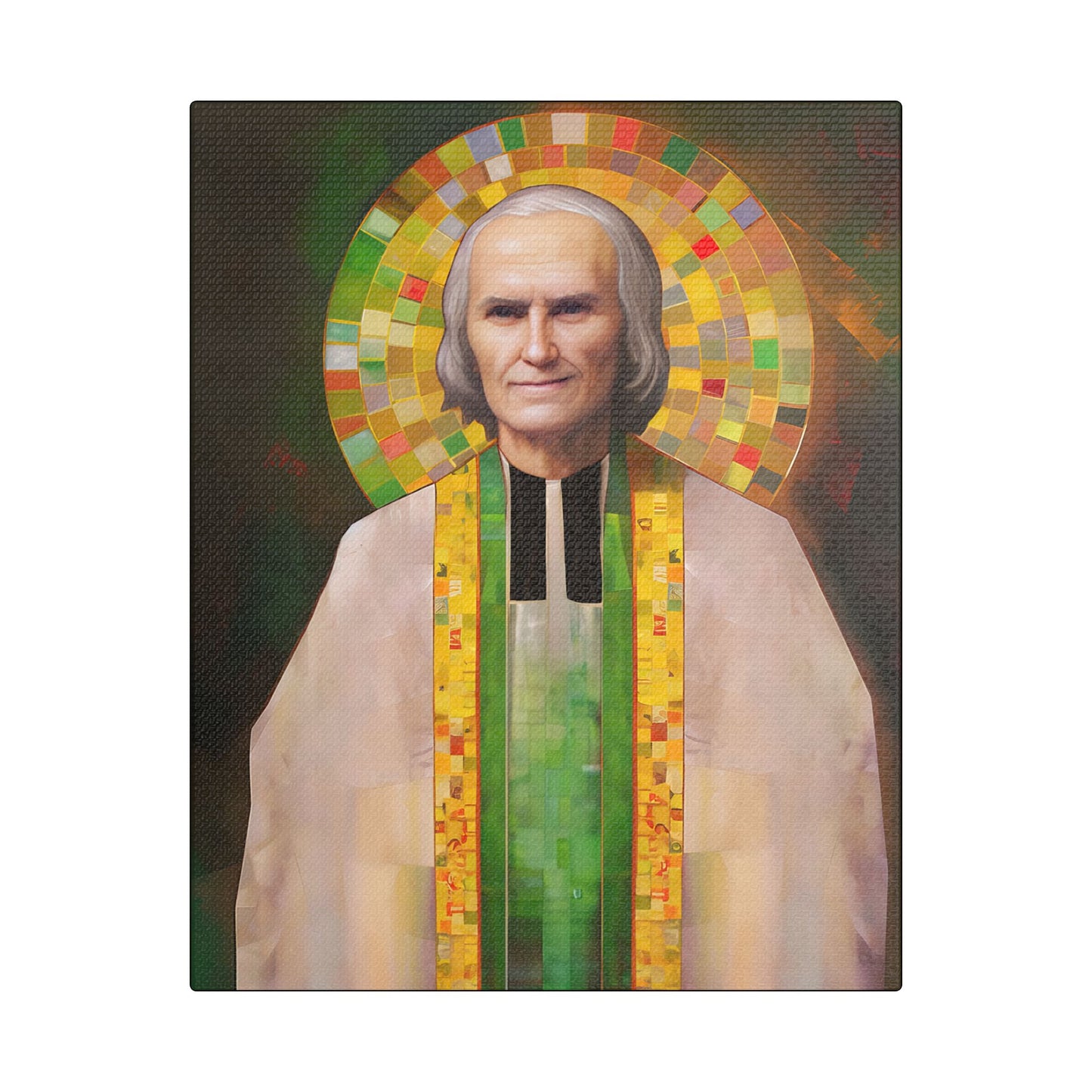 Saint John Vianney Canvas Print - Multiple Sizes - Catholic Home art - Museum Wrapped Canvas - Sanctified Souls Print