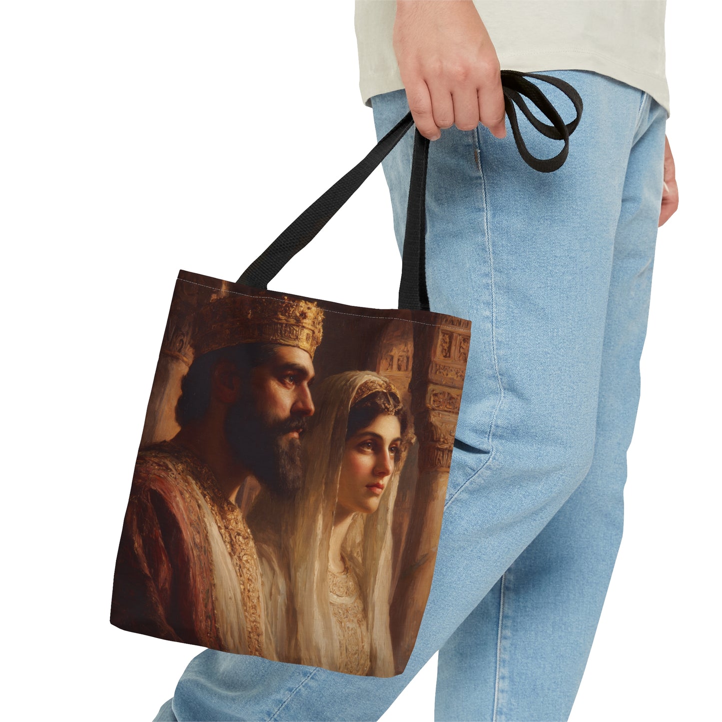 King Xerxes and Queen Esther - Tote Bag - Large Medium Small Faith Art Bag - Catholic Faith Purse