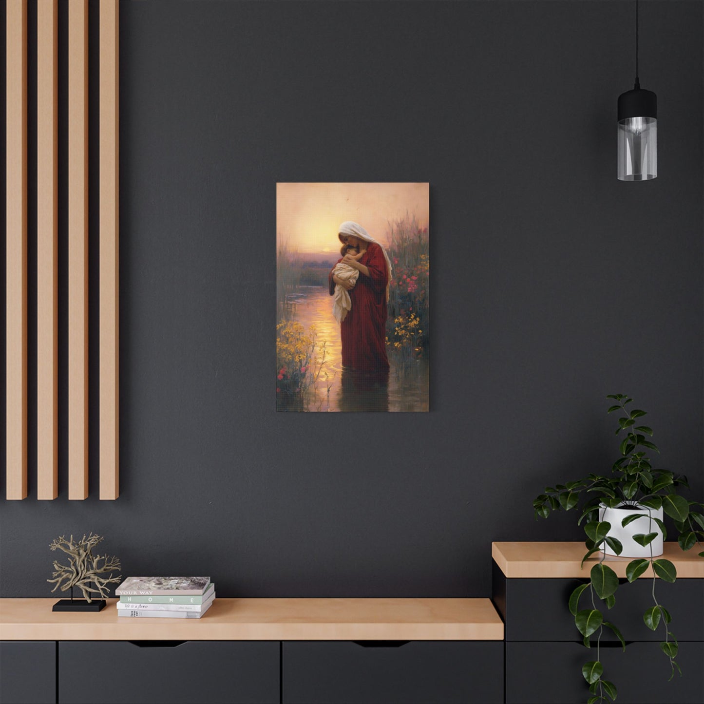 Saint Elizabeth, Mother to John the Baptist -  Museum Wrapped Canvas Print - Multiple Sizes - Catholic Home art Matte Canvas
