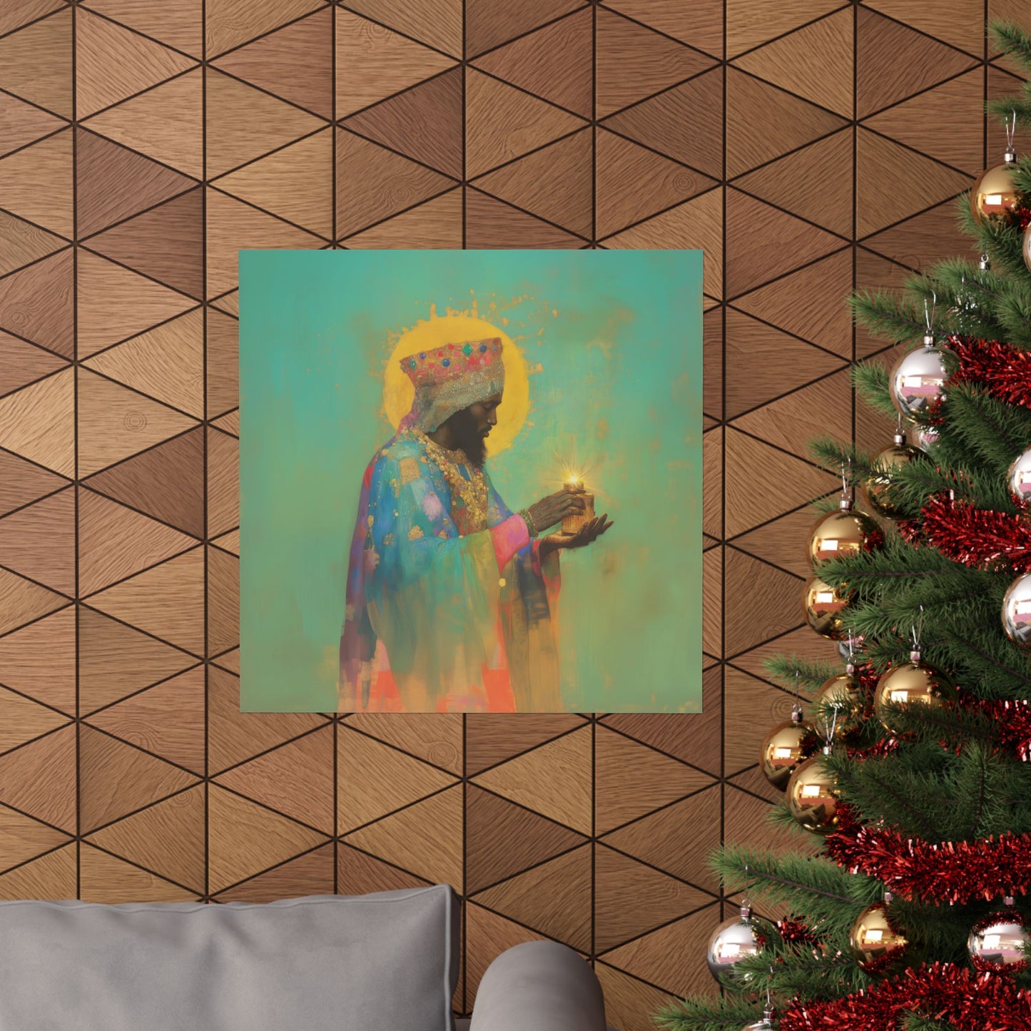Balthazar and the Gift of Foretold Sorrow - 3 Wise Men - Sanctified Souls Print - Multiple Sizes - Premium Matte Vertical Posters