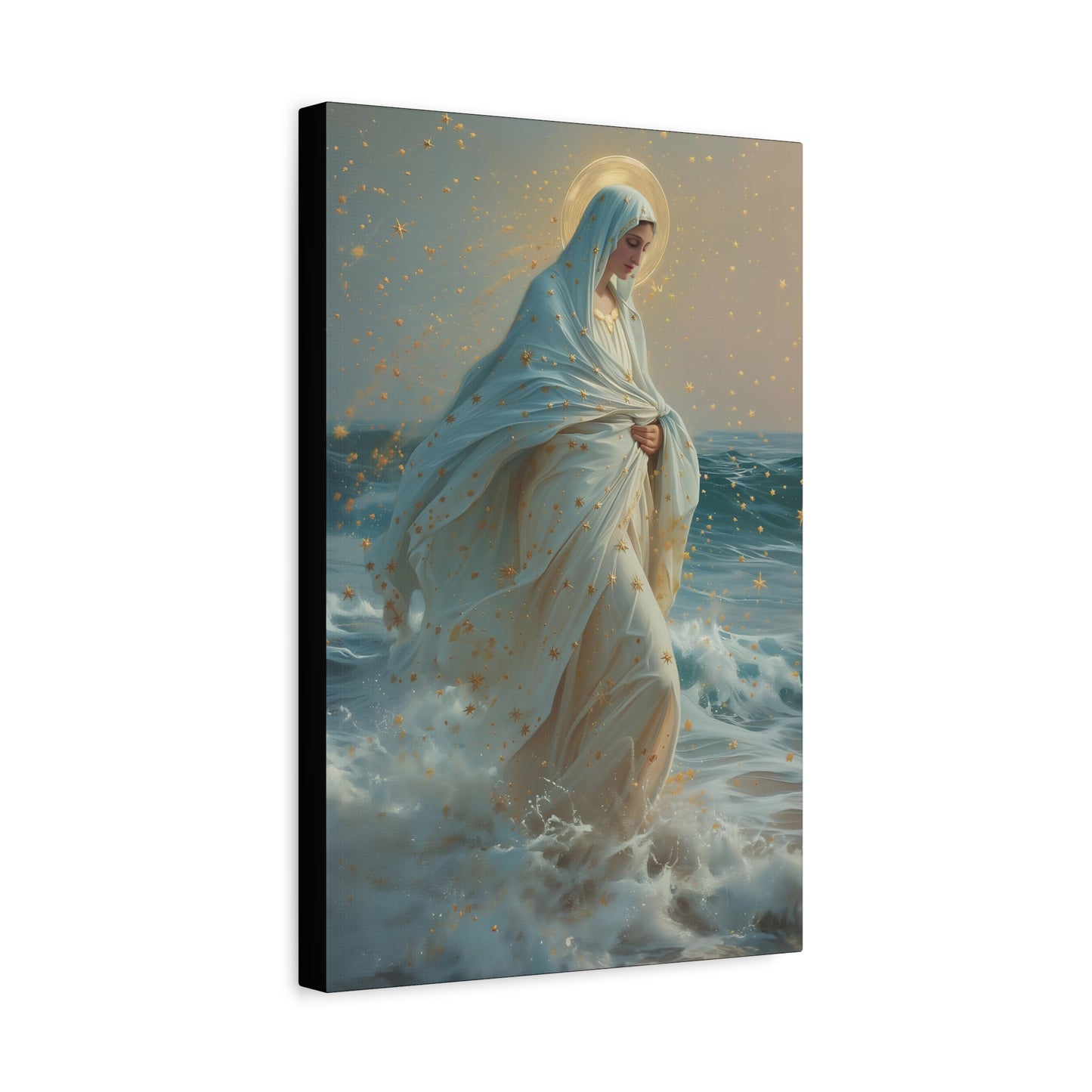 Guiding Light - Our Lady, Star of the Sea - Museum Wrapped Canvas - Sanctified Souls - Religious Art for your Home