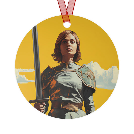 Saint Joan of Arc Ornament - Religious Holiday Christmas Ornament and Keepsake - Double sided Keepsake Religious Ornament