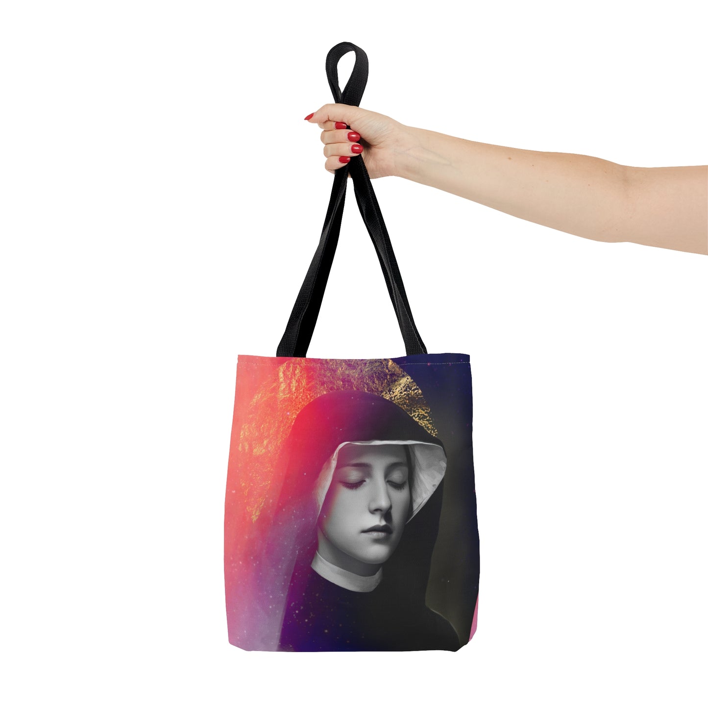 Saint Faustina Kowalska - Tote Bag - Large Medium Small Faith Art Bag - Bible Study Faith Purse - Double Sided Prayer Tote
