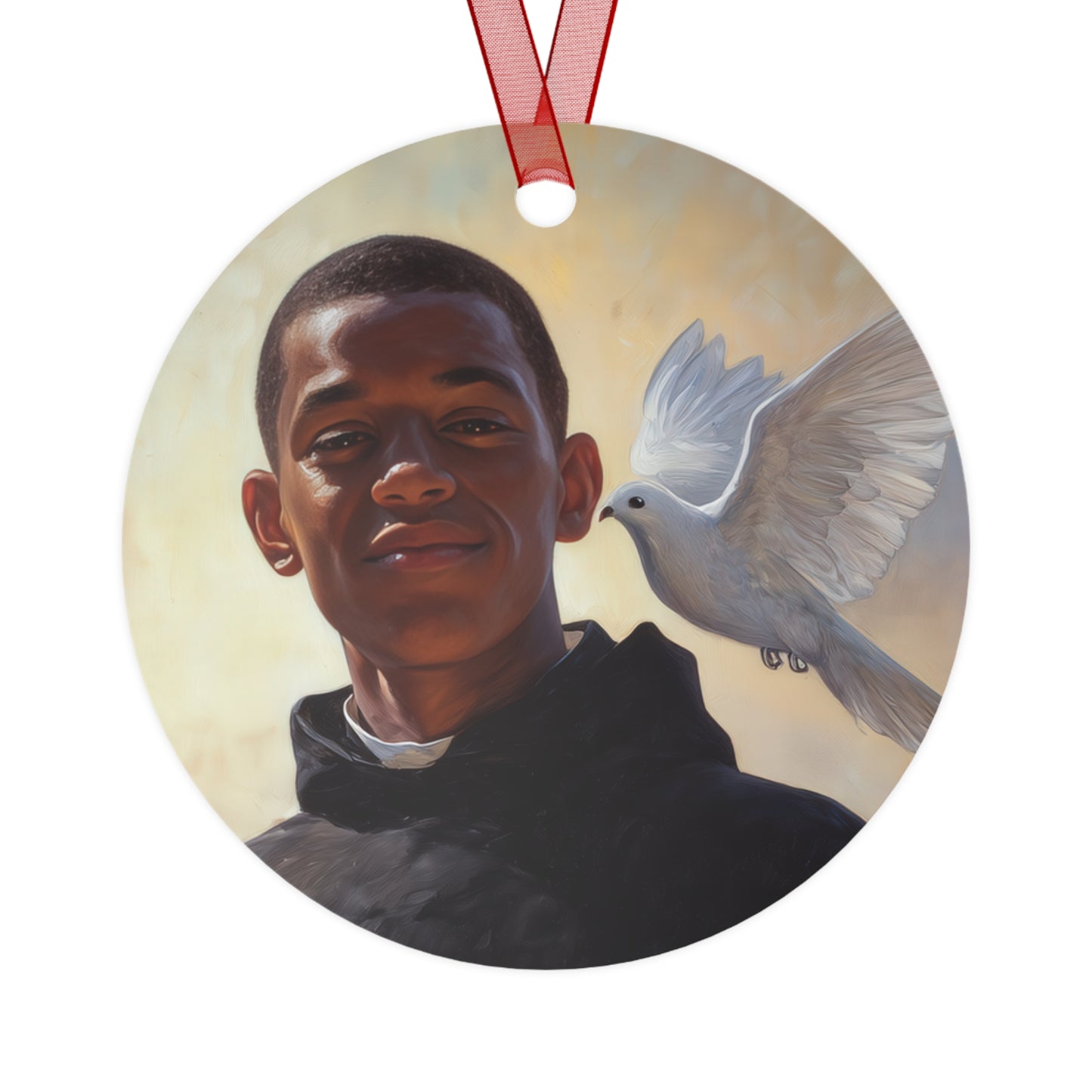 Saint Martin de Porres - Religious Holiday Christmas Ornament and Keepsake - Double sided Keepsake Religious Ornament