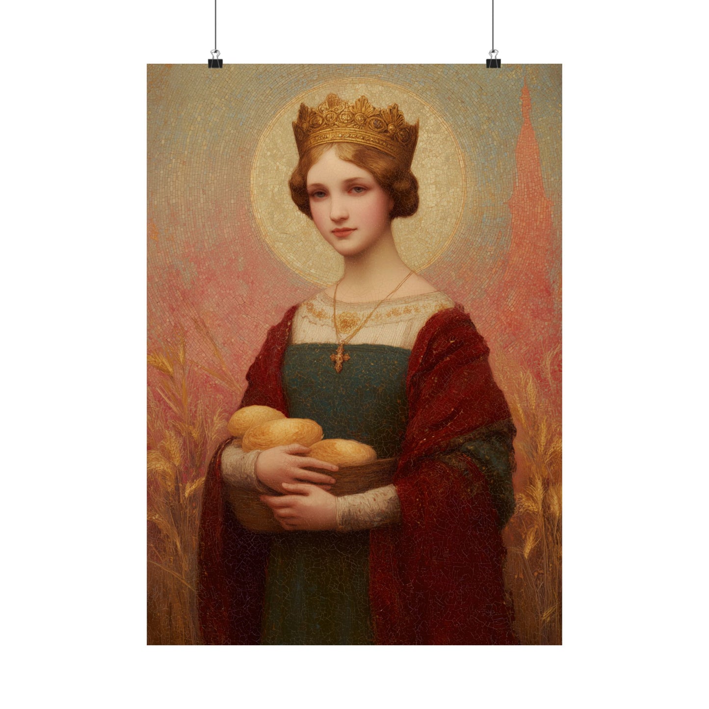 Saint Elizabeth of Hungary - Sanctified Souls Print - Multiple Sizes - Premium Matte Vertical Posters