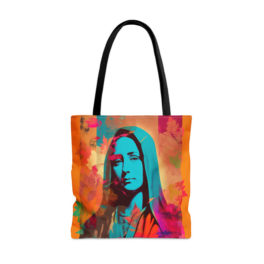 Mary Mother of God Tote Bag - Catholic faith inspired carry-all purse - day to day bag - Mary the Blessed Virgin - Double Sided