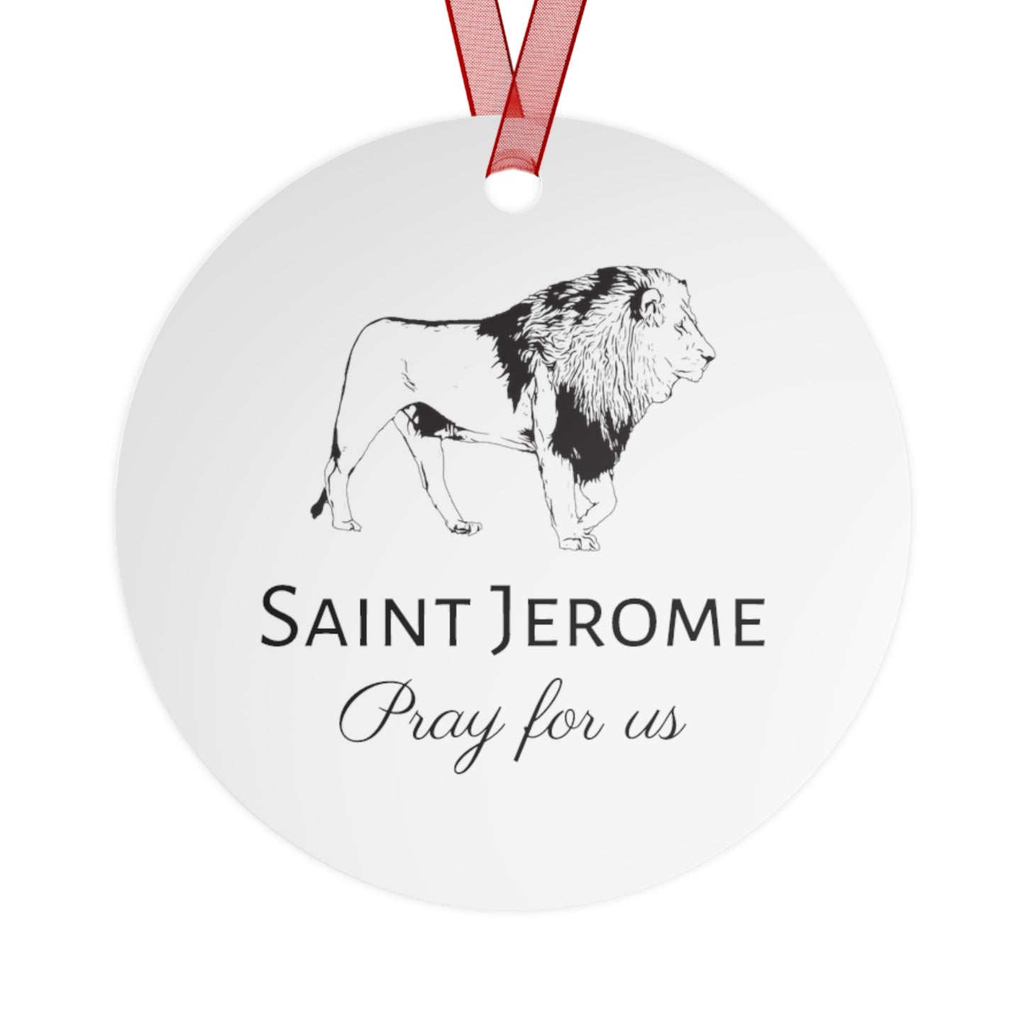 Saint Jerome - Religious Holiday Christmas Ornament and Keepsake - Double sided Keepsake Religious Ornament