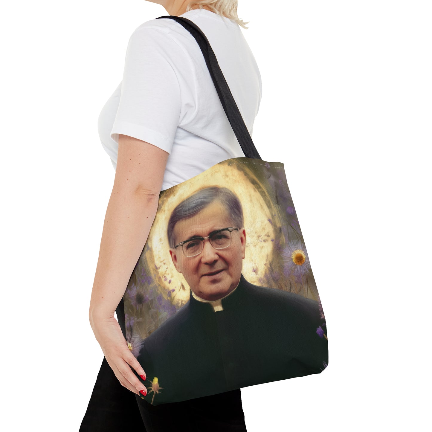 Saint Josemaría Escrivá - Tote Bag - Large Medium Small Faith Art Bag - Catholic Faith Purse - Double Sided
