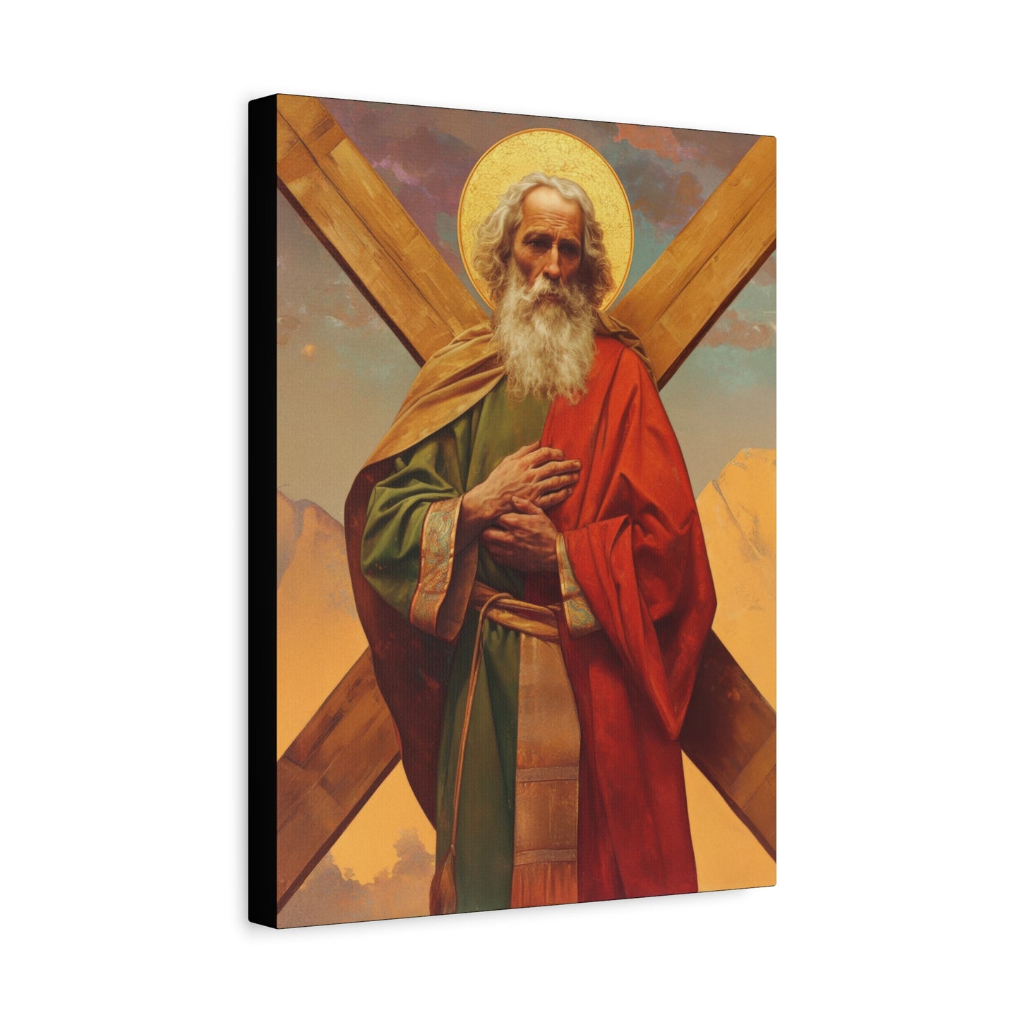 Saint Andrew the Apostle - Gallery Wrapped Canvas - Print - Religious Art for your Home - Catholic