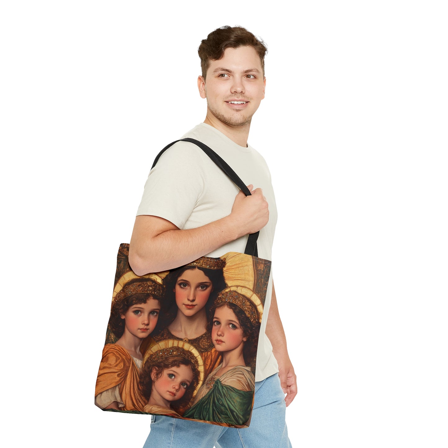 Saints Sophia, Faith, Hope and Charity Tote Bag - Large Medium Small Faith Art Bag - Catholic Faith Purse - Religious - Prayer Bag