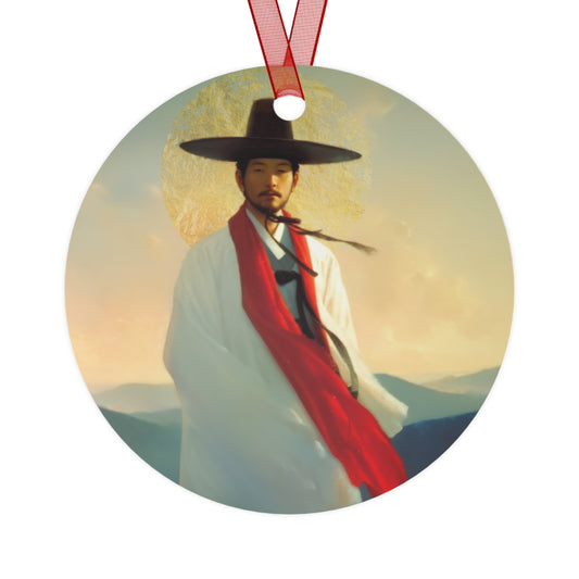 Saint Andrew Kim Taegon Metal Ornament - Religious Holiday Christmas Ornament and Keepsake - Prayer Ornament - Catholic Christmas Gift