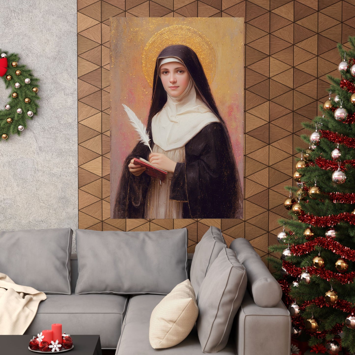 Saint Mechtildis / Mechtide of Hefta / Mechthild of Hackeborn - Sanctified Souls Print - Multiple Sizes - Premium Matte Vertical Posters