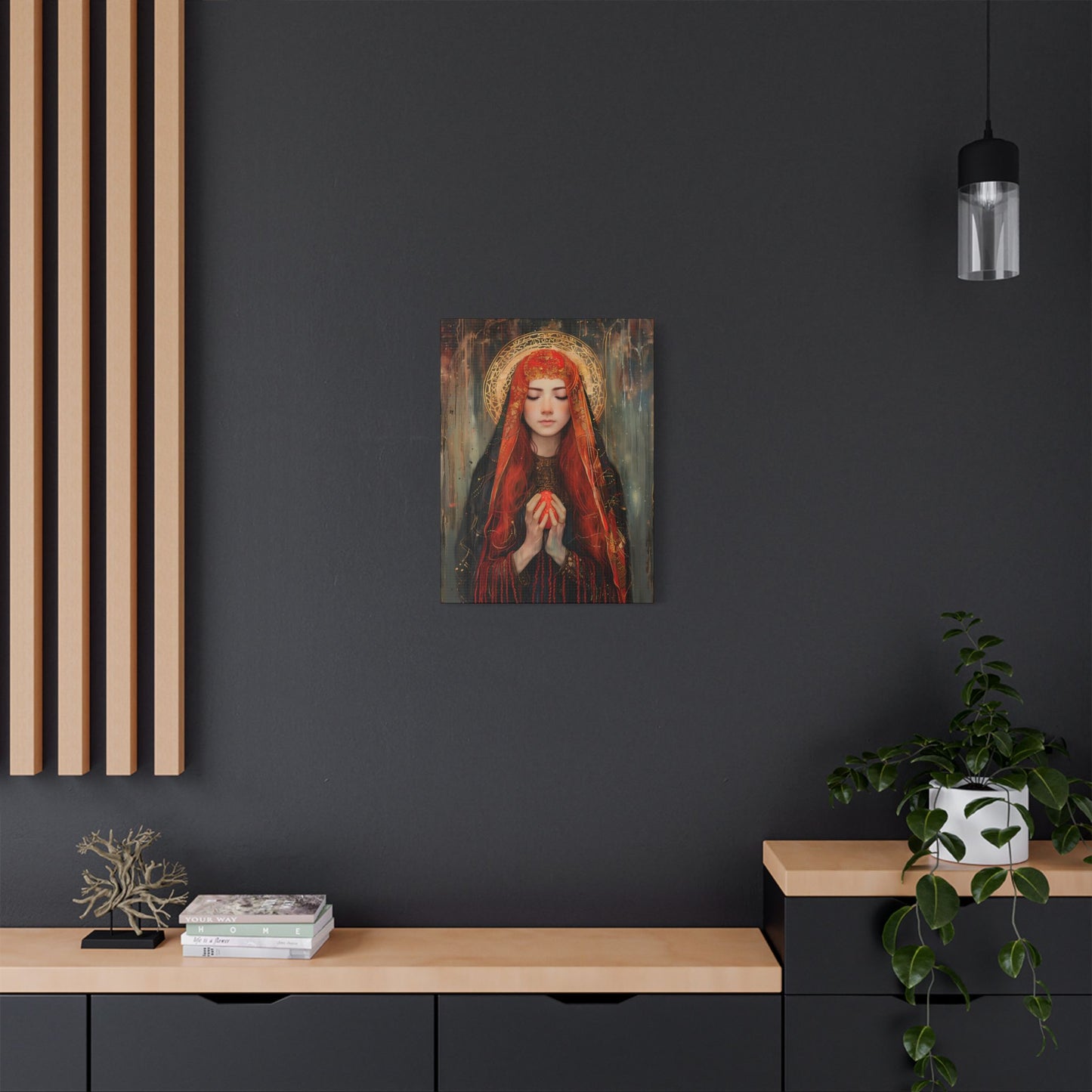 Devotion of Mary Magdalene - Saint Mary Magdalene and the Red Easter Egg - Museum Wrapped Canvas - Print - Religious Art for your Home