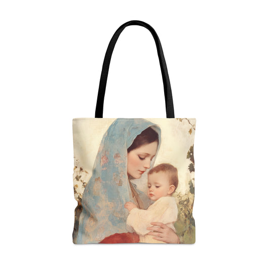 Our Lady of the Grapes / Out Lady of the Harvest - Tote Bag - Large Medium Small Faith Art Bag - Catholic Faith Purse - Mother Mary