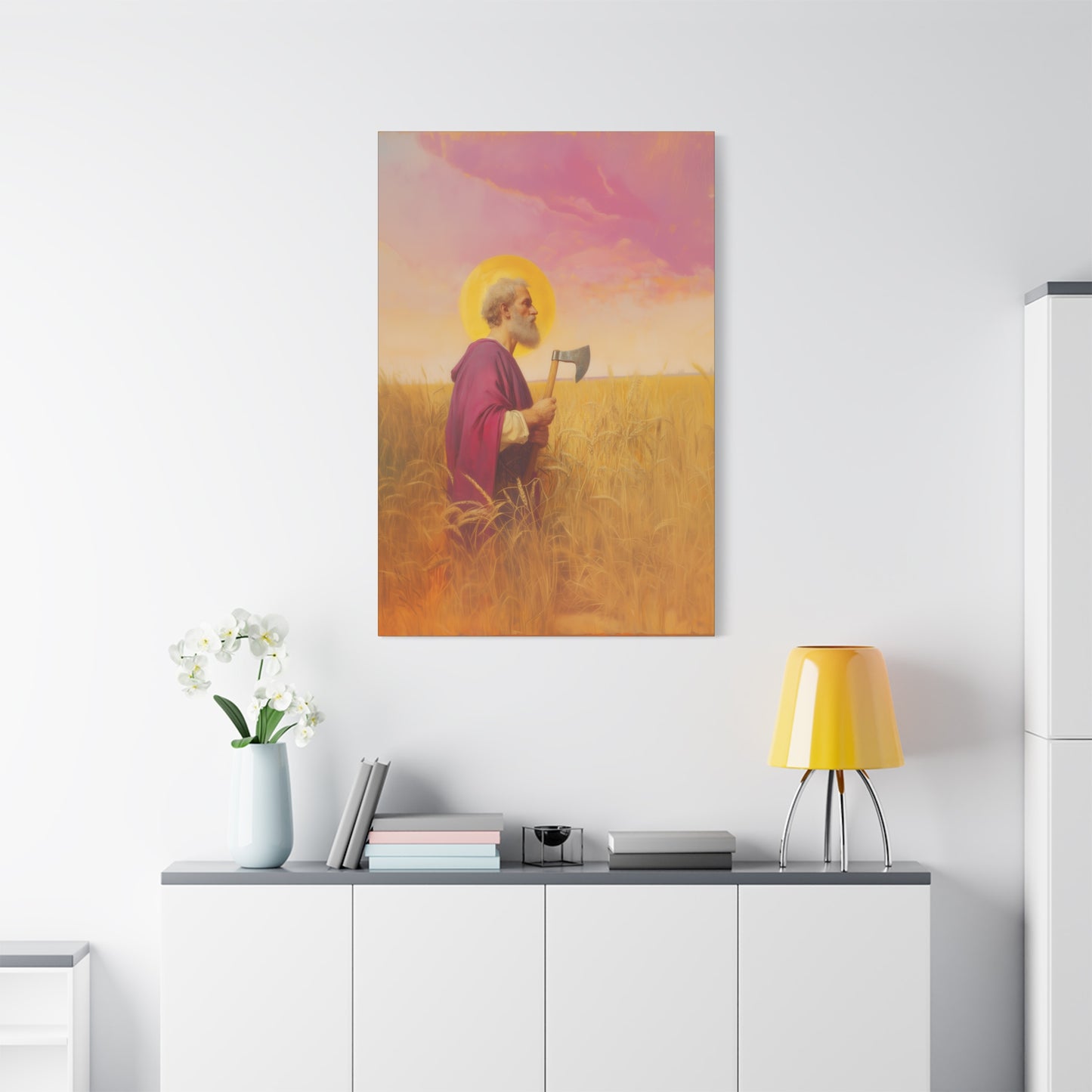 Saint Matthias -  Museum Wrapped Canvas - Sanctified Souls Print - Religious Art for your Home - Catholic Patron Saint Art