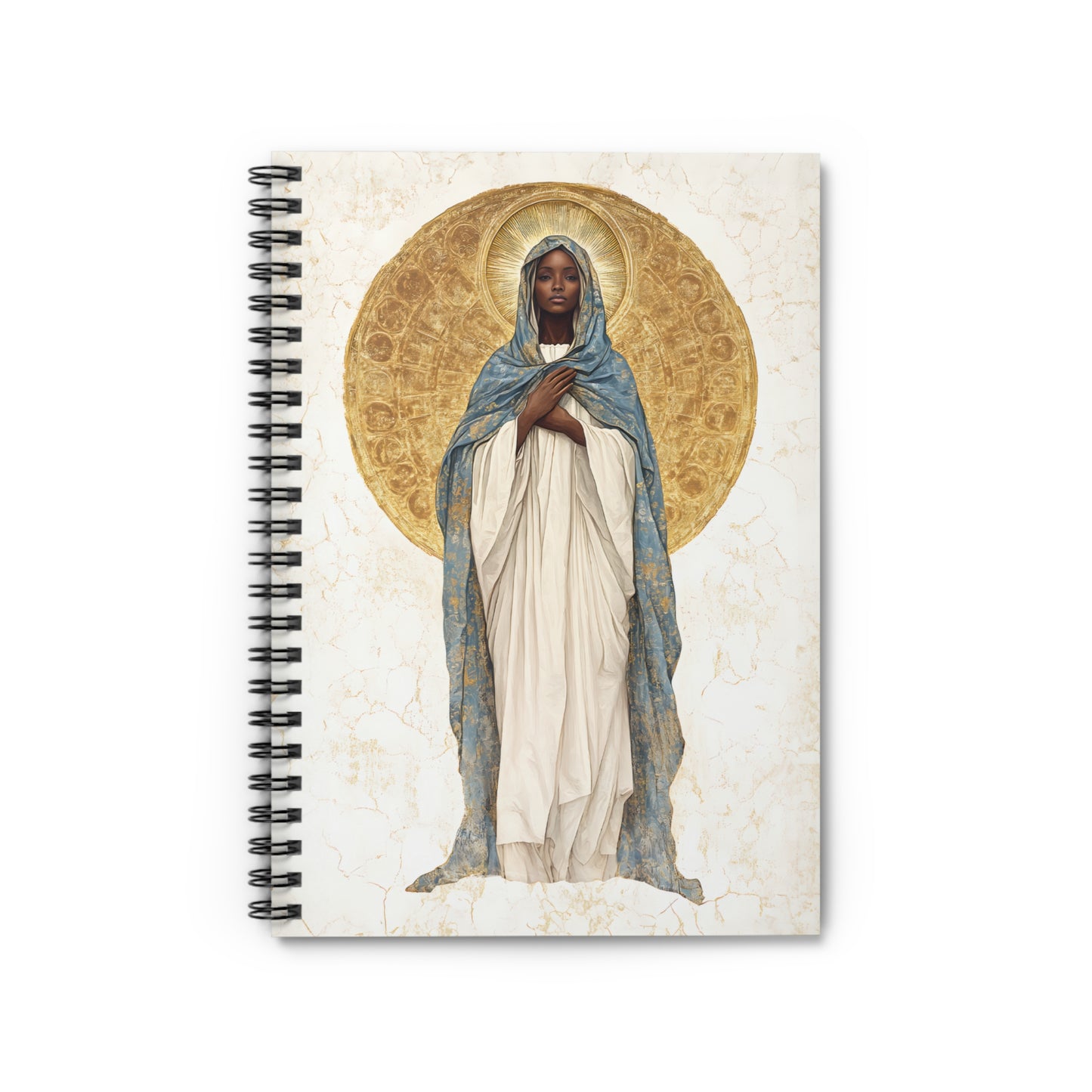 Our Lady of Kibeho- The Vision of Divine Peace Sanctified Souls Art - Religious - Spiral Notebook - Ruled Line - Religious art