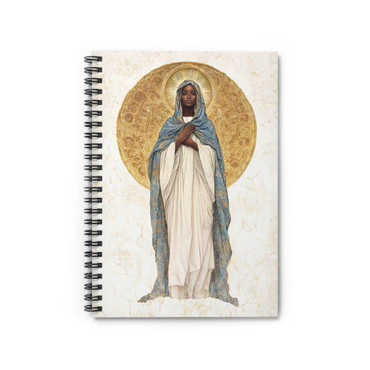 Our Lady of Kibeho- The Vision of Divine Peace Sanctified Souls Art - Religious - Spiral Notebook - Ruled Line - Religious art