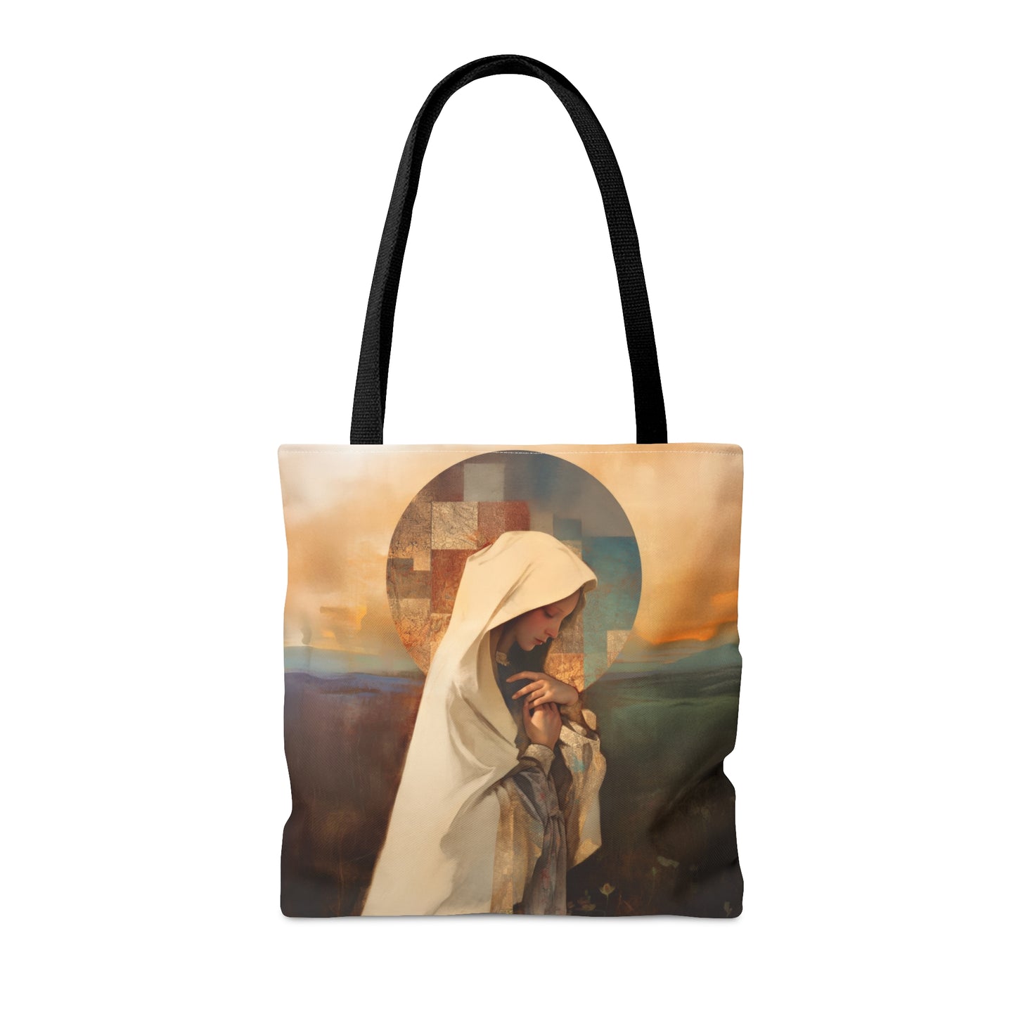 Our Lady of the Prairie - Tote Bag - Large Medium Small Faith Art Bag - Bible Study Faith Purse - Double Sided
