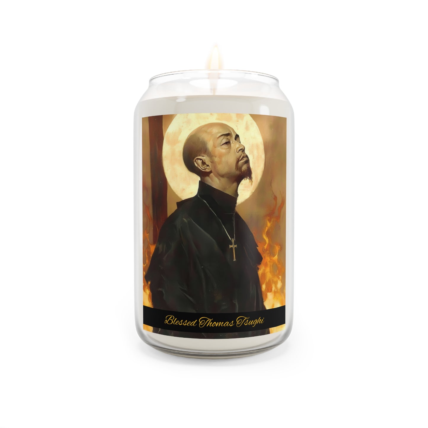 Blessed Thomas Tsughi - Scented Prayer Candle, 13.75oz -  Candle - Catholic Art - prayer room Scented Candle - Catholic Saint Art