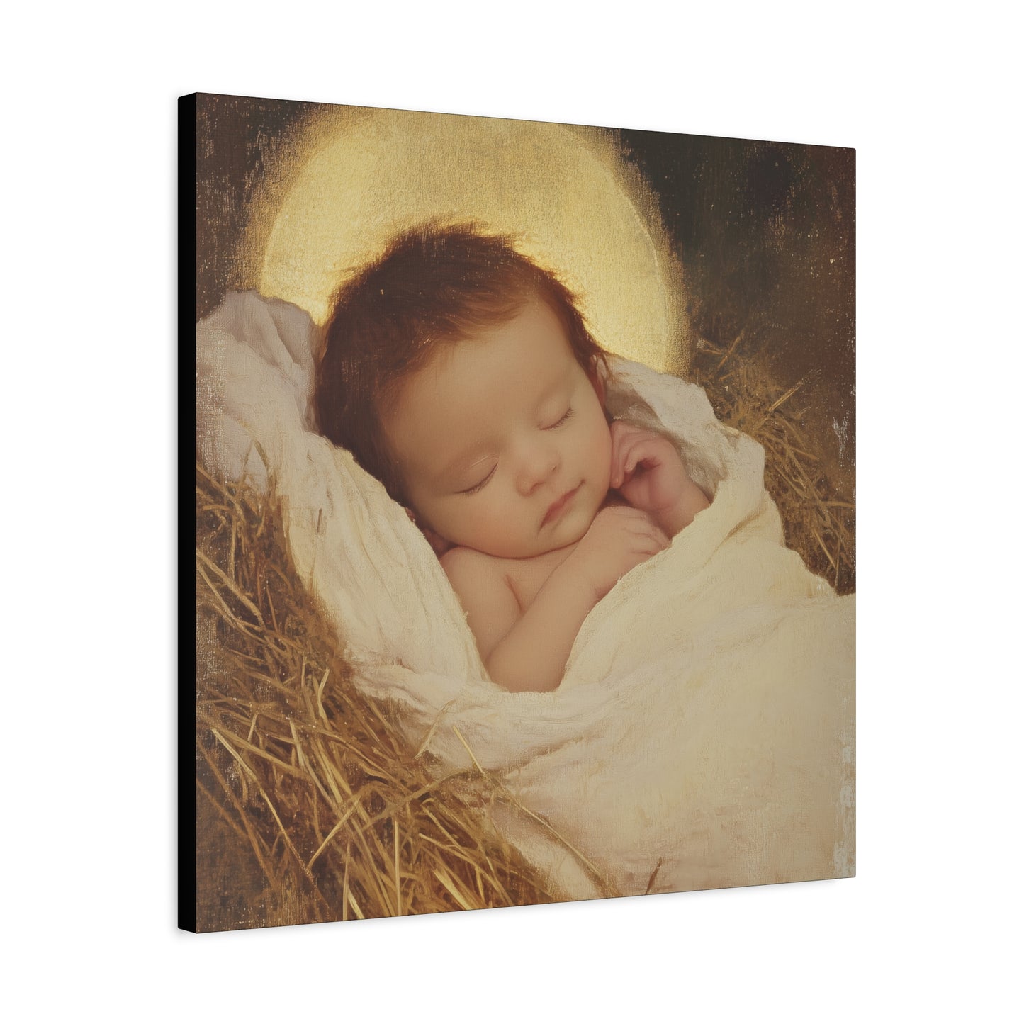 Jesus, the Newborn Light of the World - Gallery Wrapped Canvas - Print - Religious Art for your Home - Catholic Art Print