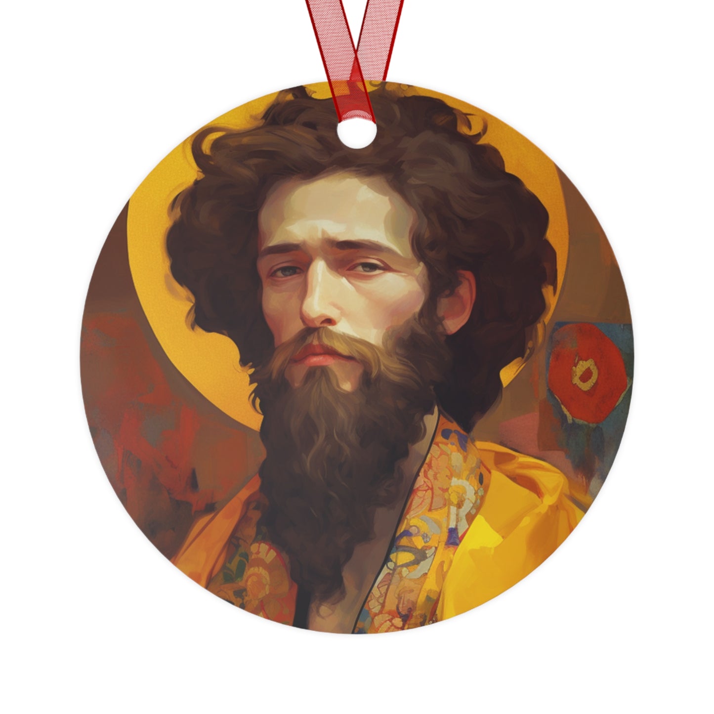 Saint James the Greater Metal Ornament - Religious Holiday Christmas Ornament and Keepsake - Double sided - Prayer Ornament - Catholic Gift