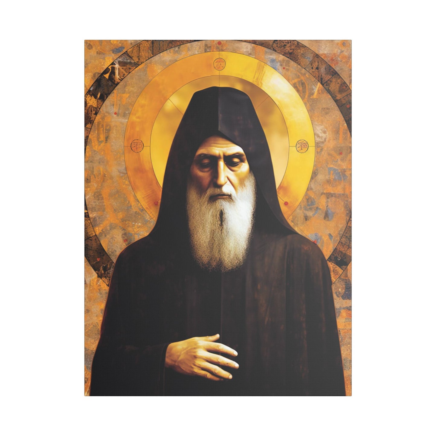 Saint Charbel Makhlouf Canvas Print - Multiple Sizes - Catholic Home art - Museum Wrapped Canvas - Sanctified Souls Print - Saint Sharbel