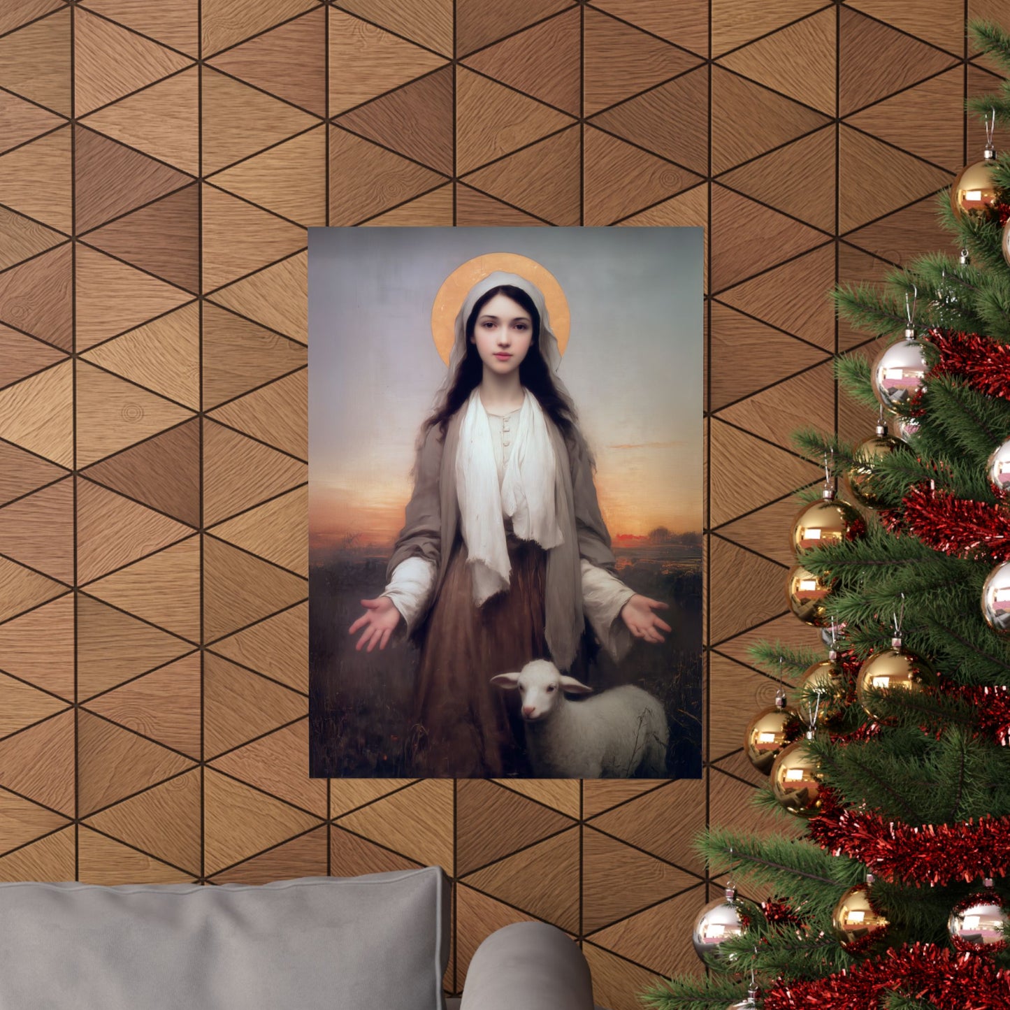Saint Germaine Cousin - Sanctified Souls Print - Multiple Sizes - Premium Matte Vertical Posters