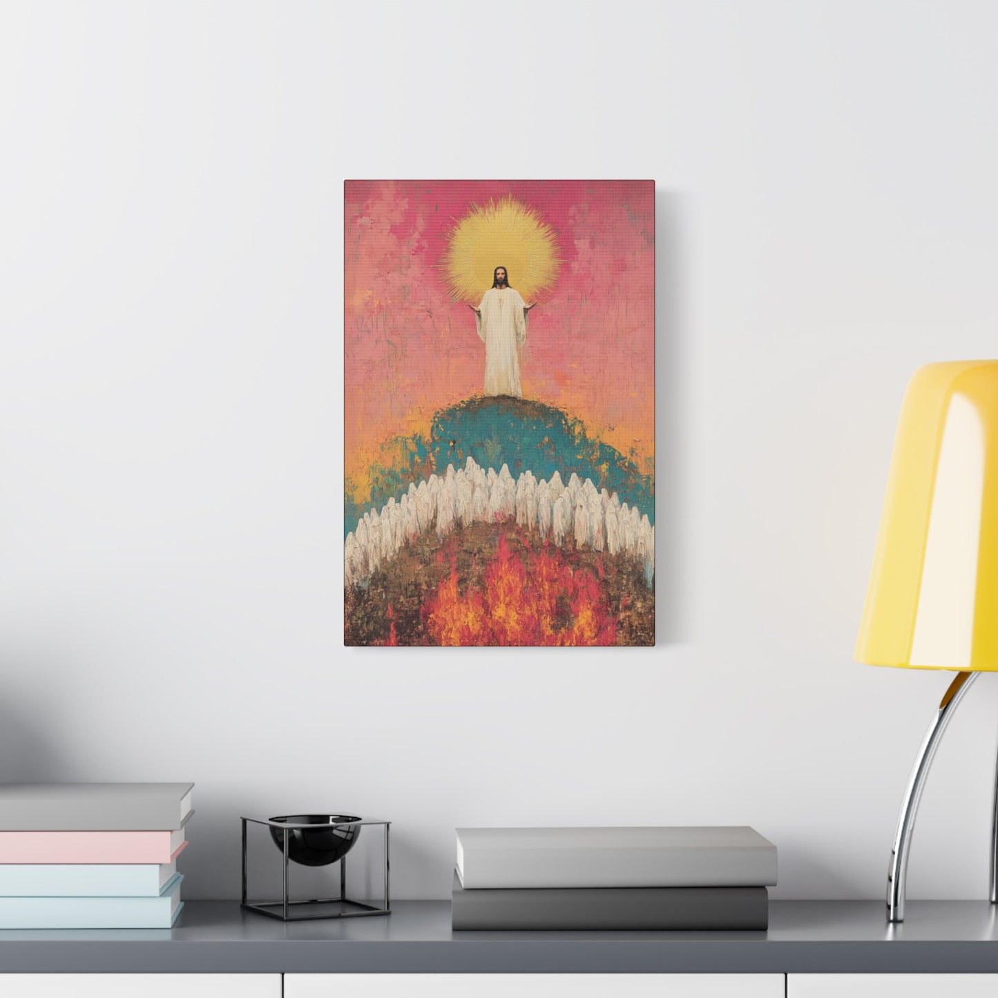 Light Pierced the Abyss  - Museum Wrapped Canvas - Sanctified Souls Print - Religious Art for your Home