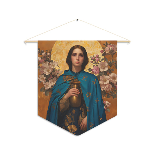 Saint Anastasia the Patrician of Alexandria Wall Banner / Wall Hanging - Prayer room art - Catholic - Large Saint Art - 18" x 21"