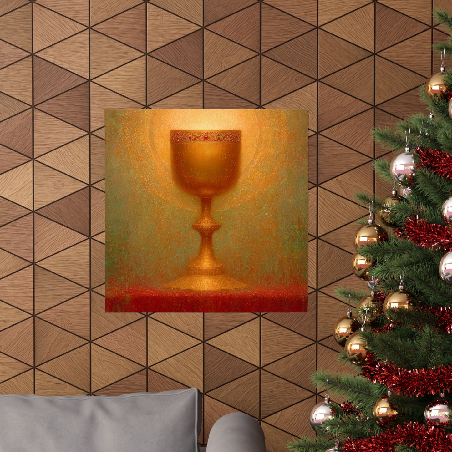 Chalice of the Lamb, Light of the World - The Holy Grail - Sanctified Souls Print - Multiple Sizes - Premium Matte Vertical Posters